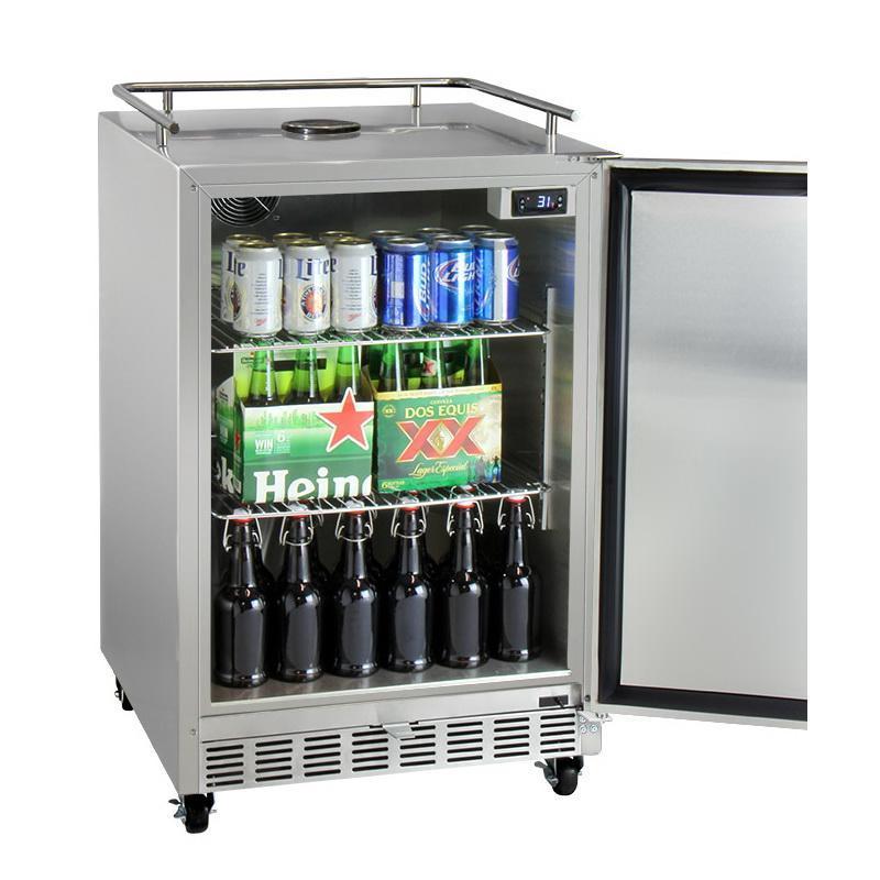 Kegco Three Faucet Digital Commercial Outdoor Kegerator