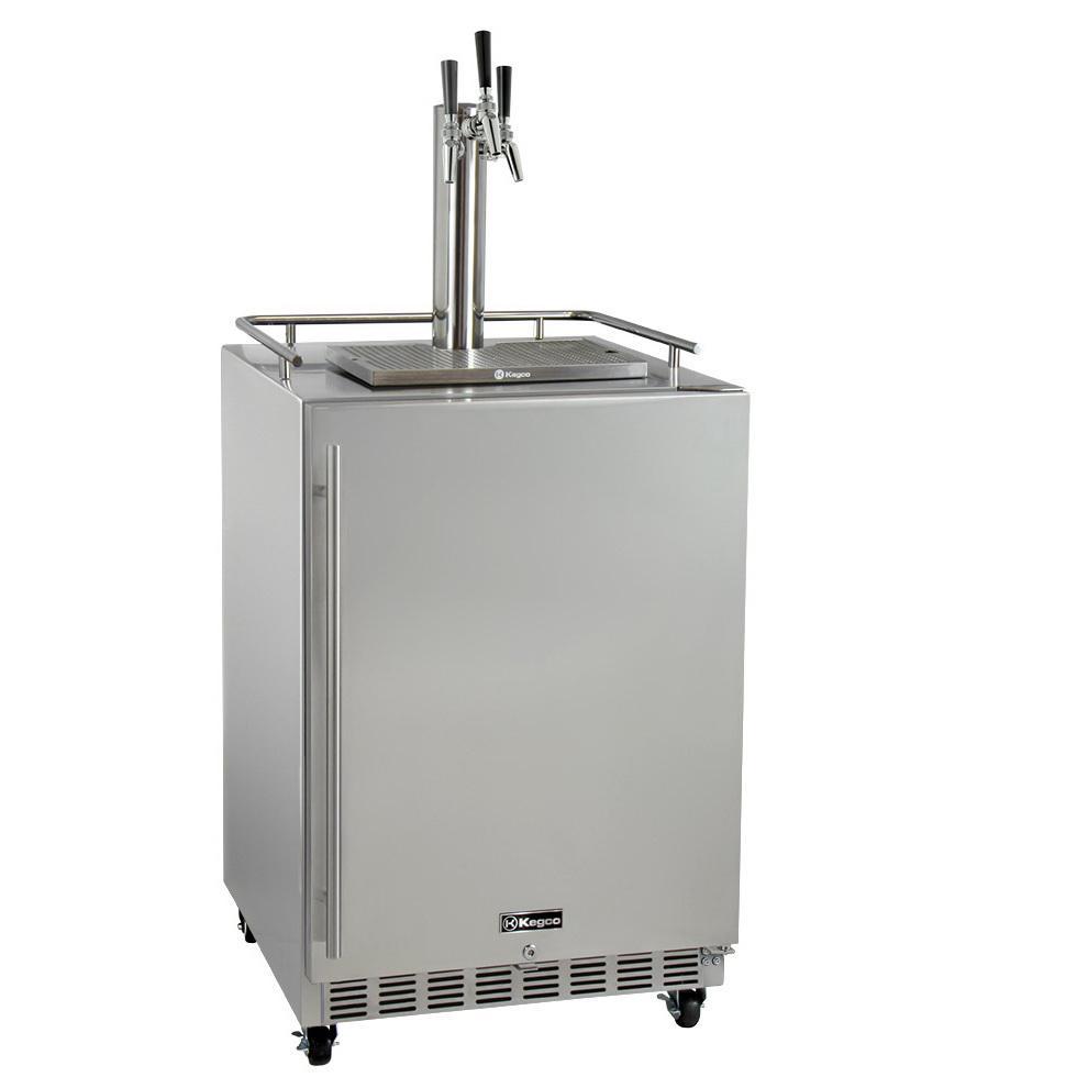 Kegco Three Faucet Digital Commercial Outdoor Kegerator