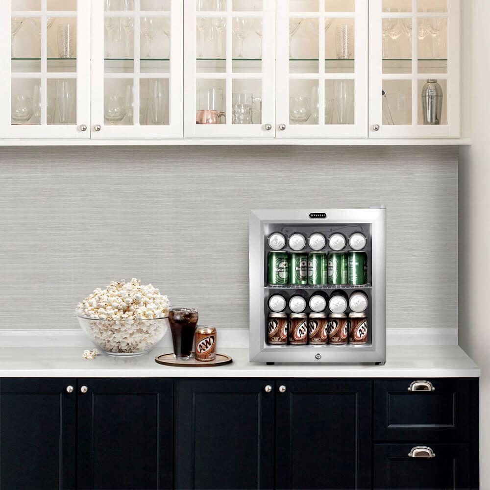 Whynter Beverage Refrigerator With Lock – Stainless Steel 62 Can Capacity BR-062WS