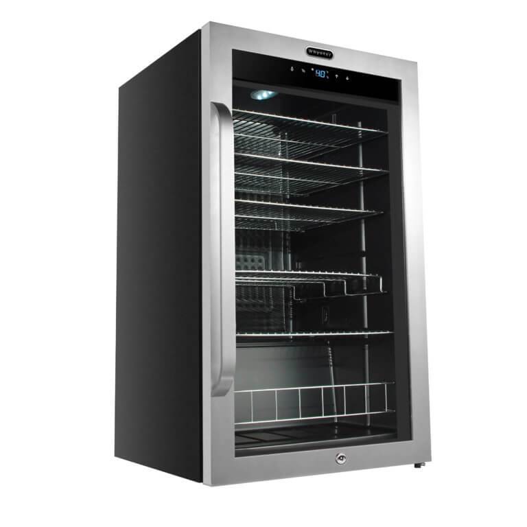 Whynter Freestanding 121 Can Beverage Refrigerator with Digital Control and Internal Fan BR-1211DS
