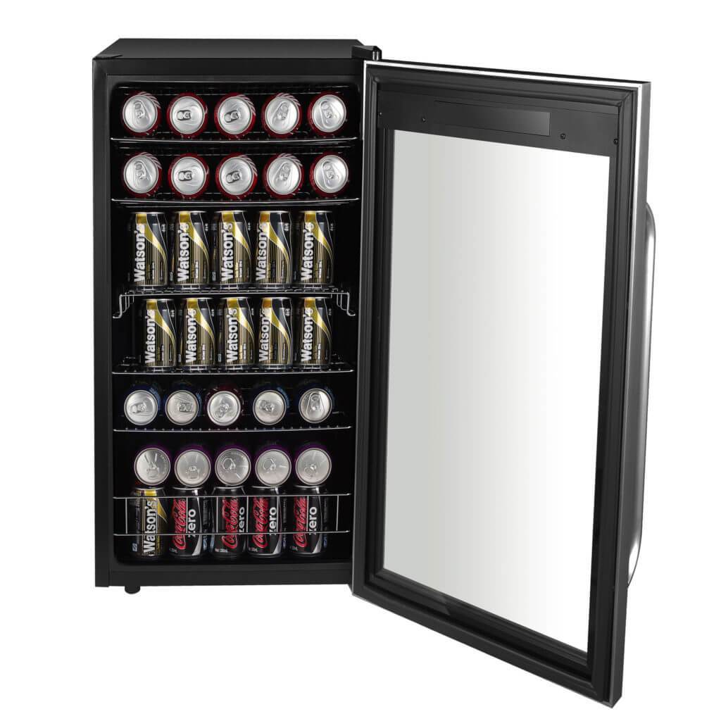 Whynter Freestanding 121 Can Beverage Refrigerator with Digital Control and Internal Fan BR-1211DS