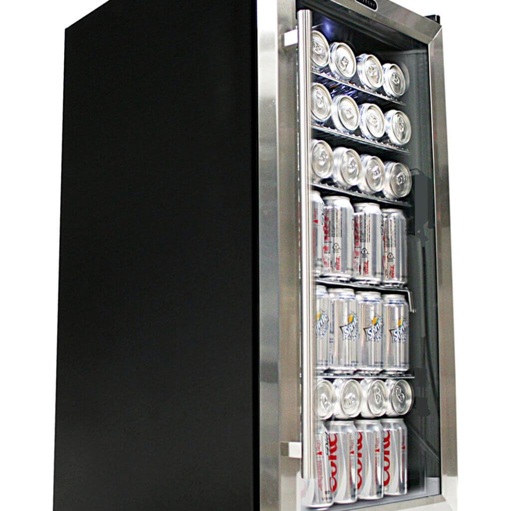 Whynter Beverage Refrigerator with Internal Fan – Stainless Steel 120 Can Capacity BR-130SB