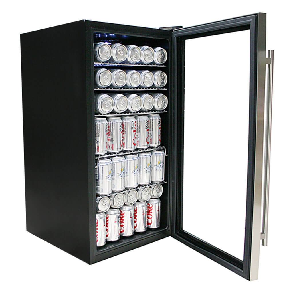 Whynter Beverage Refrigerator with Internal Fan – Stainless Steel 120 Can Capacity BR-130SB