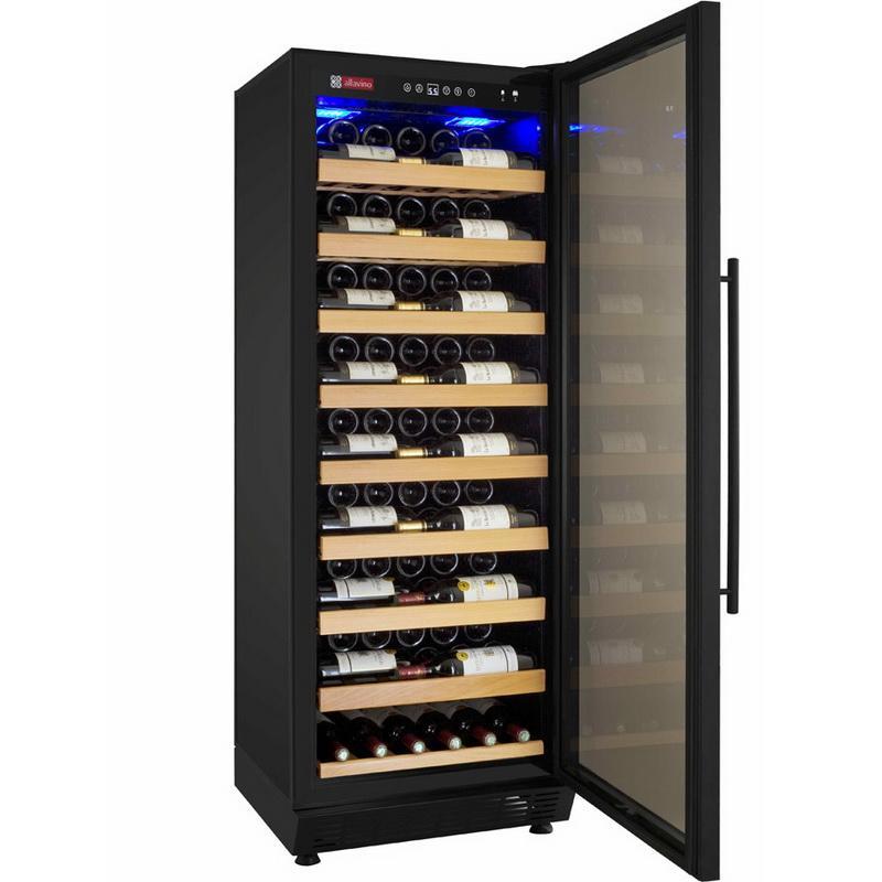 Allavino 99 Bottle Single Zone Black Right Hinge Wine Refrigerator