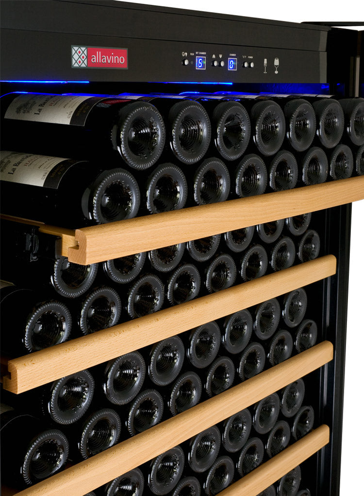 32" Wide Vite II Tru-Vino 277 Bottle Single Zone Stainless Steel Left Hinge Wine Refrigerator