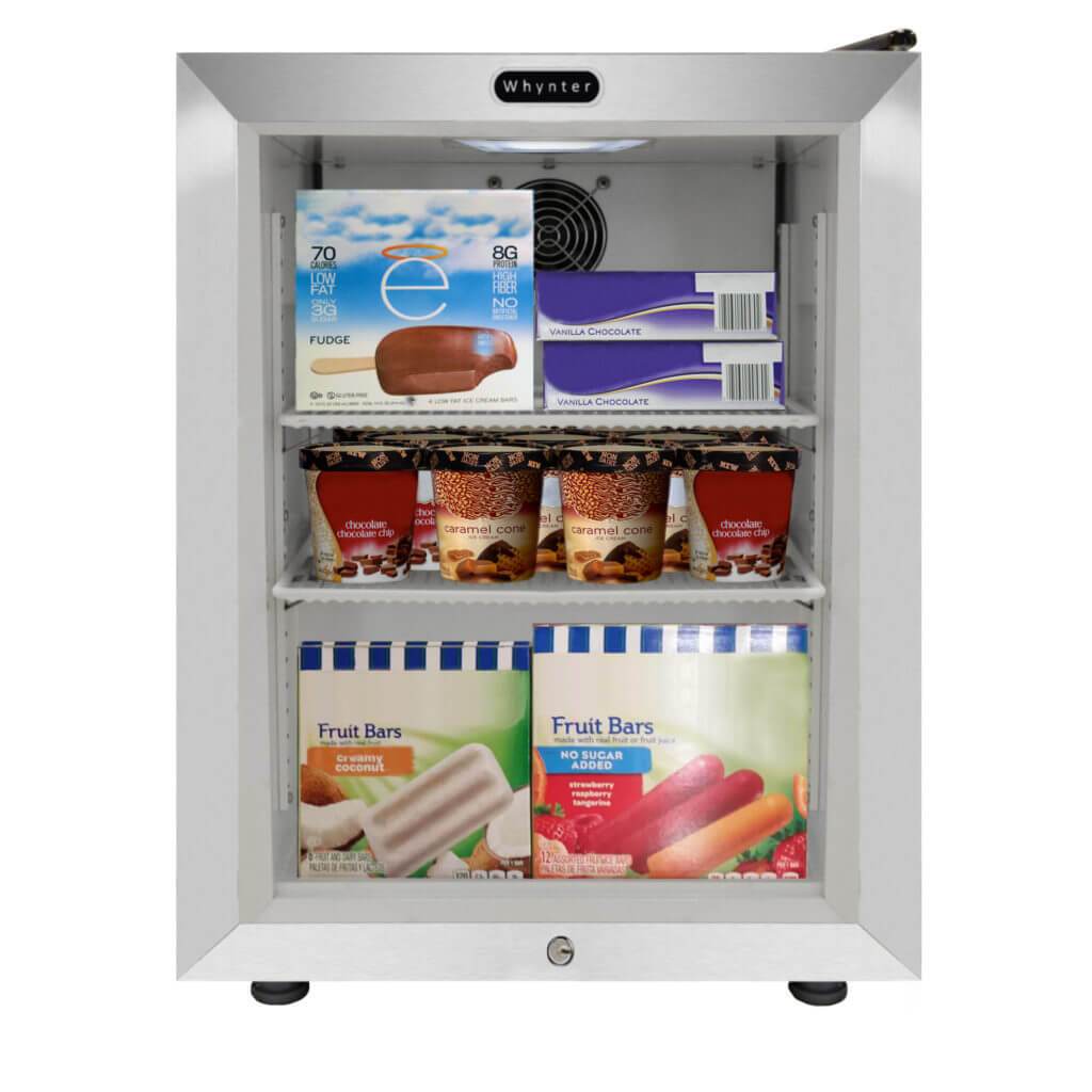Whynter Countertop Reach-In 1.8 cu ft Display Glass Door Freezer CDF-177SB