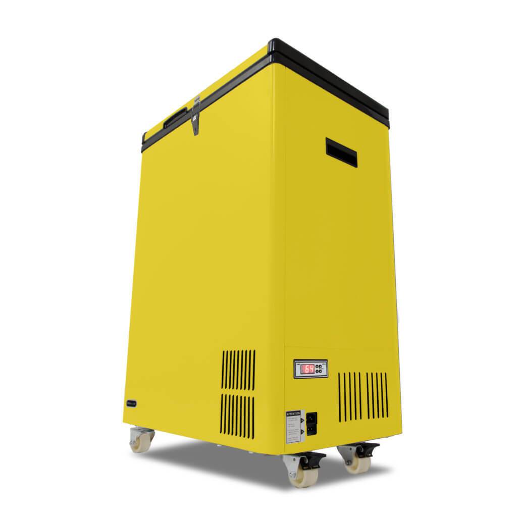 Whynter 95 Quart Portable Wheeled Refrigerator / Freezer with Door Alert and 12v Option Limited Edition Yellow FM-951YW