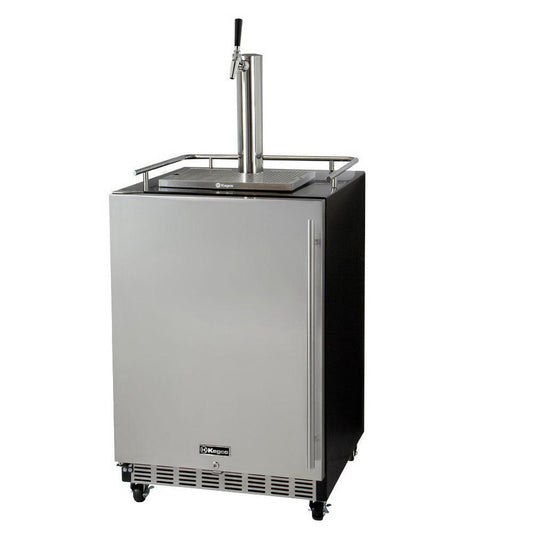 Kegco Full Size Digital Commercial Undercounter Kegerator with X-CLUSIVE Premium Direct Draw Kit - Left Hinge