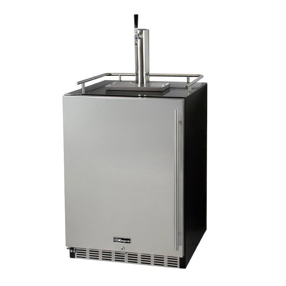 Kegco Full Size Digital Undercounter Kegerator with X-CLUSIVE Premium Direct Draw Kit - Left Hinge
