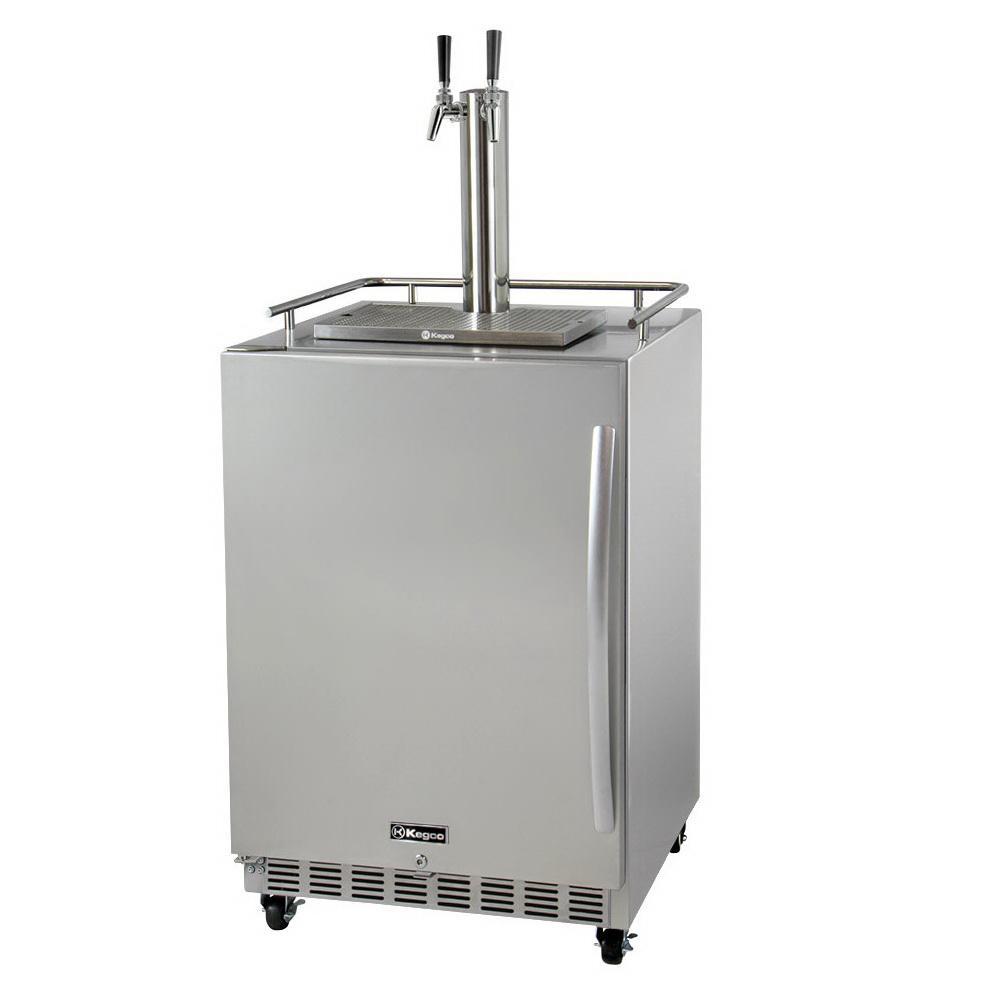 Kegco Dual Faucet Digital Commercial Outdoor Kegerator