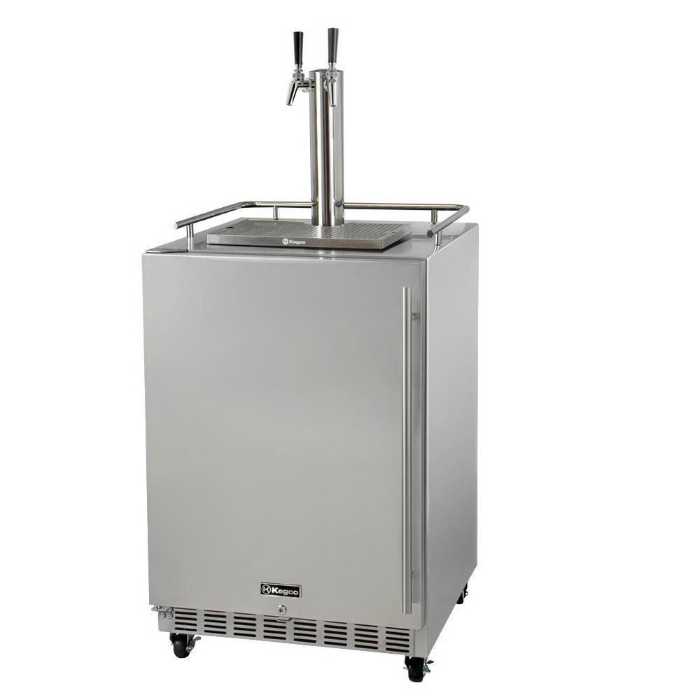 Kegco Dual Faucet Digital Commercial Outdoor Kegerator