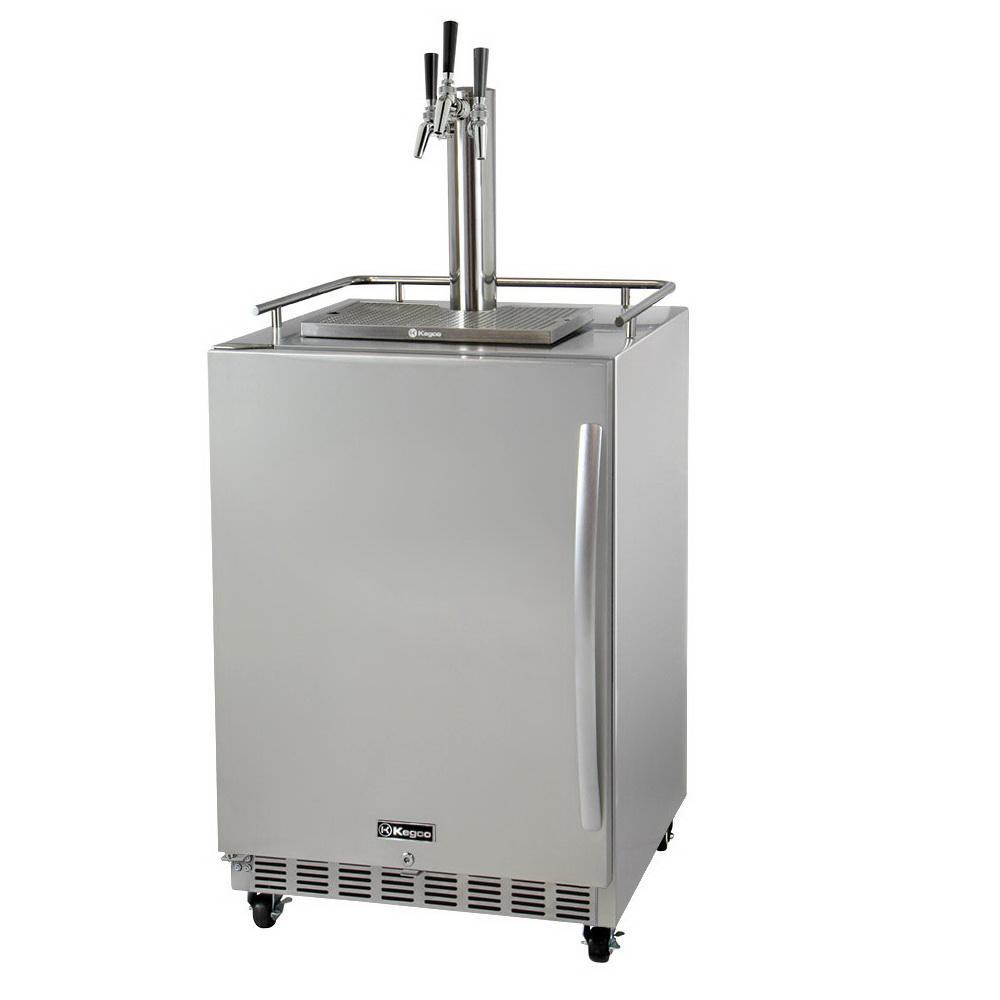 Kegco Three Faucet Digital Commercial Outdoor Kegerator
