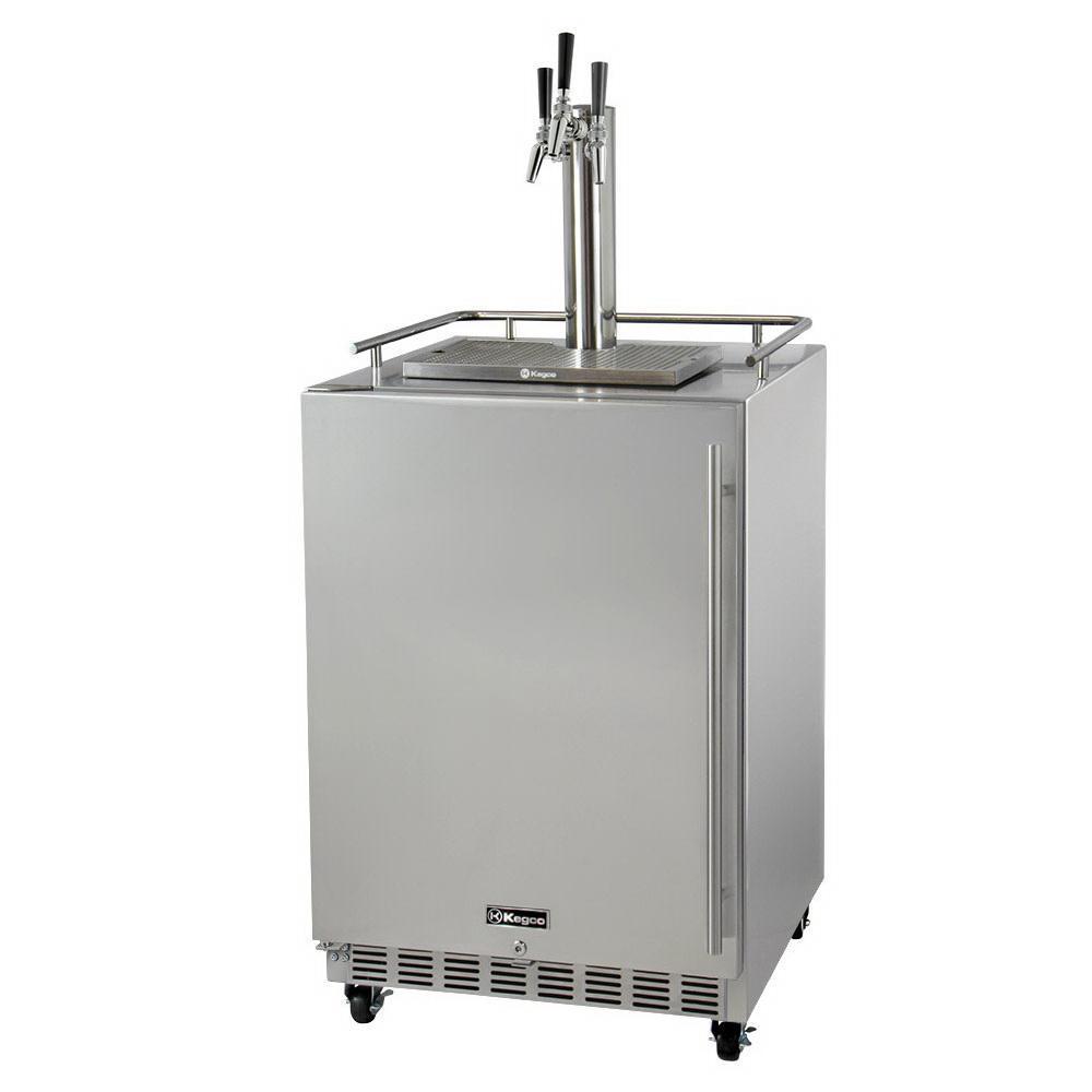 Kegco Three Faucet Digital Commercial Outdoor Kegerator