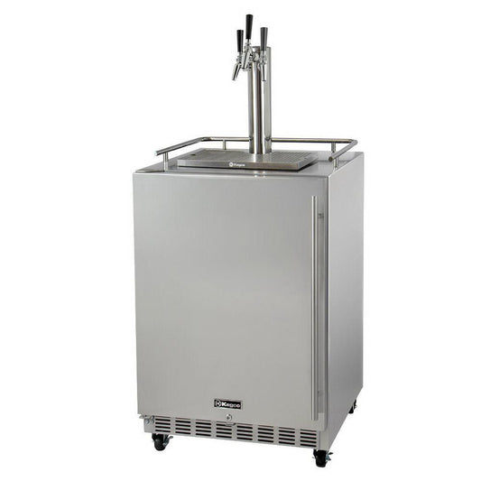 Kegco Three Faucet Digital Commercial Outdoor Kegerator