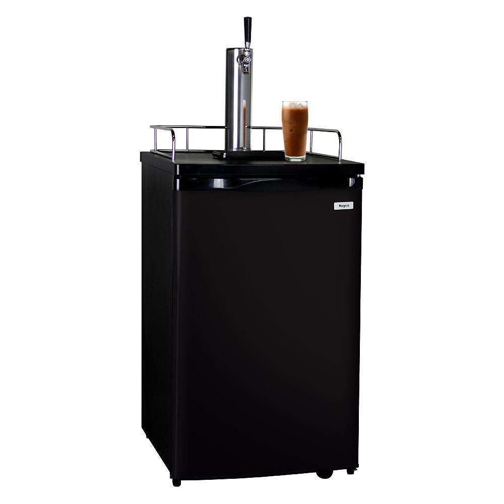Kegco Javarator Cold-Brew Coffee Dispenser with Black Cabinet and Door