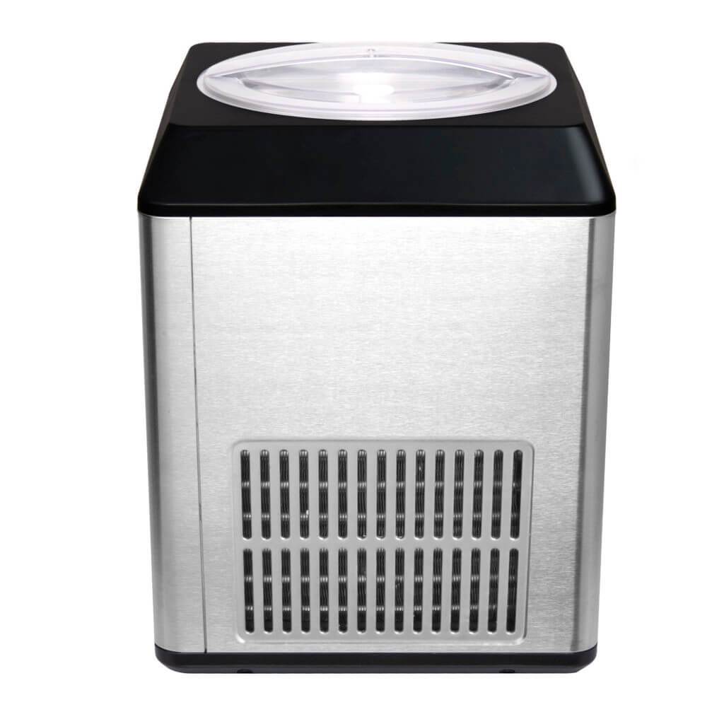 Whynter 2.1 Quart Capacity Upright Automatic Compressor Ice Cream Maker with Stainless Steel Bowl in Black ICM-201SB