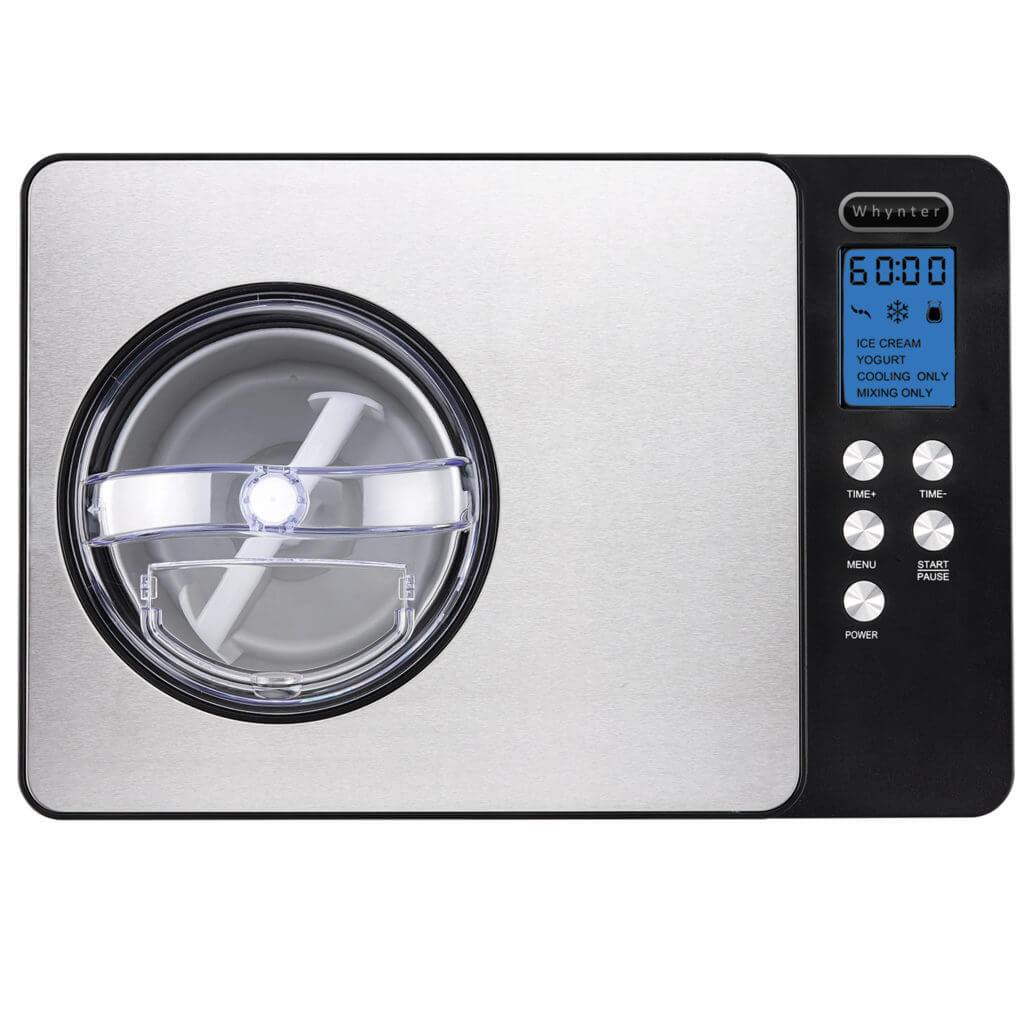 Whynter 2 Quart Capacity Automatic Compressor Ice Cream Maker & Yogurt Incubator with Stainless Steel Bowl in Stainless Steel ICM-220SSY