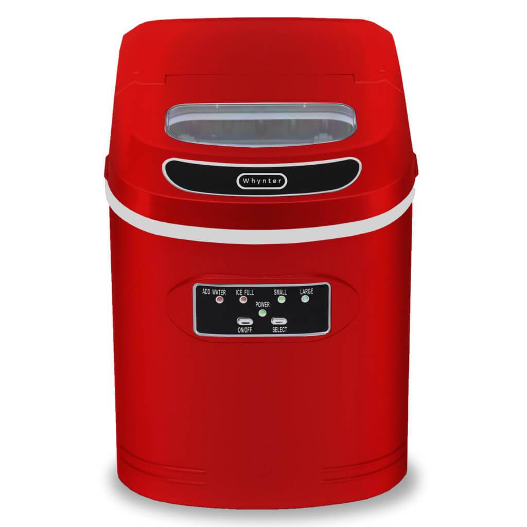 Whynter Compact Portable Ice Maker 27 lb capacity – Metallic Red IMC-270MR