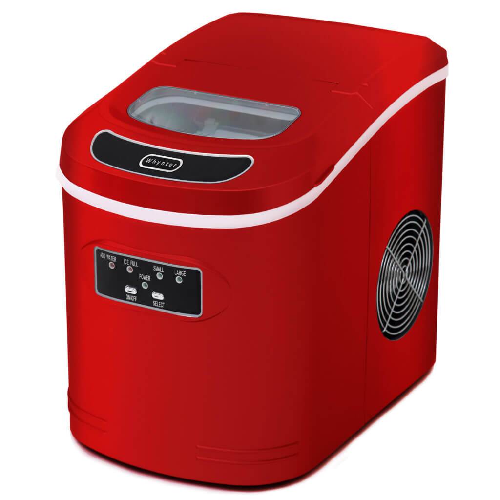 Whynter Compact Portable Ice Maker 27 lb capacity – Metallic Red IMC-270MR