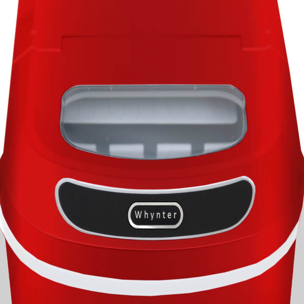 Whynter Compact Portable Ice Maker 27 lb capacity – Metallic Red IMC-270MR