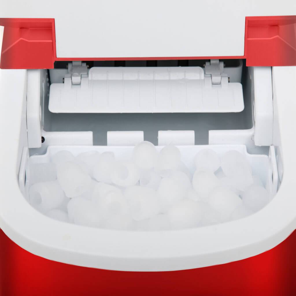 Whynter Compact Portable Ice Maker 27 lb capacity – Metallic Red IMC-270MR