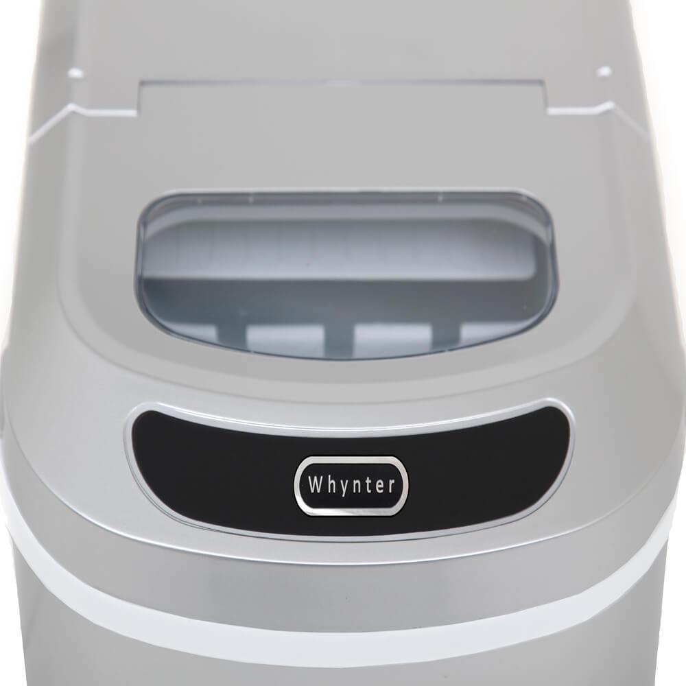 Whynter Compact Portable Ice Maker 27 lb capacity – Metallic Silver IMC-270MS