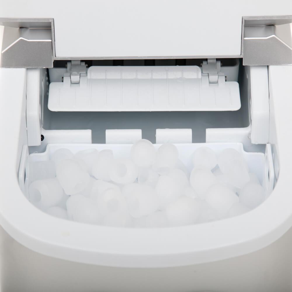 Whynter Compact Portable Ice Maker 27 lb capacity – Metallic Silver IMC-270MS