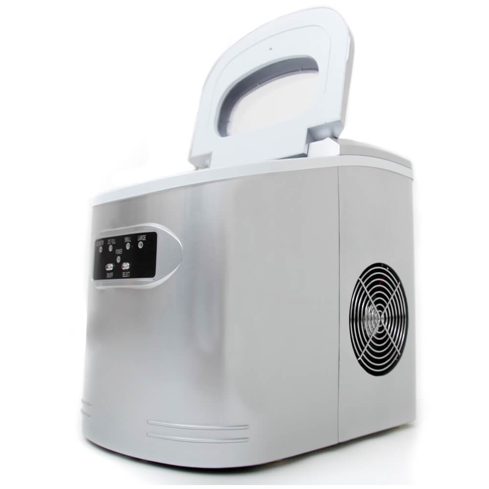 Whynter Compact Portable Ice Maker 27 lb capacity – Metallic Silver IMC-270MS