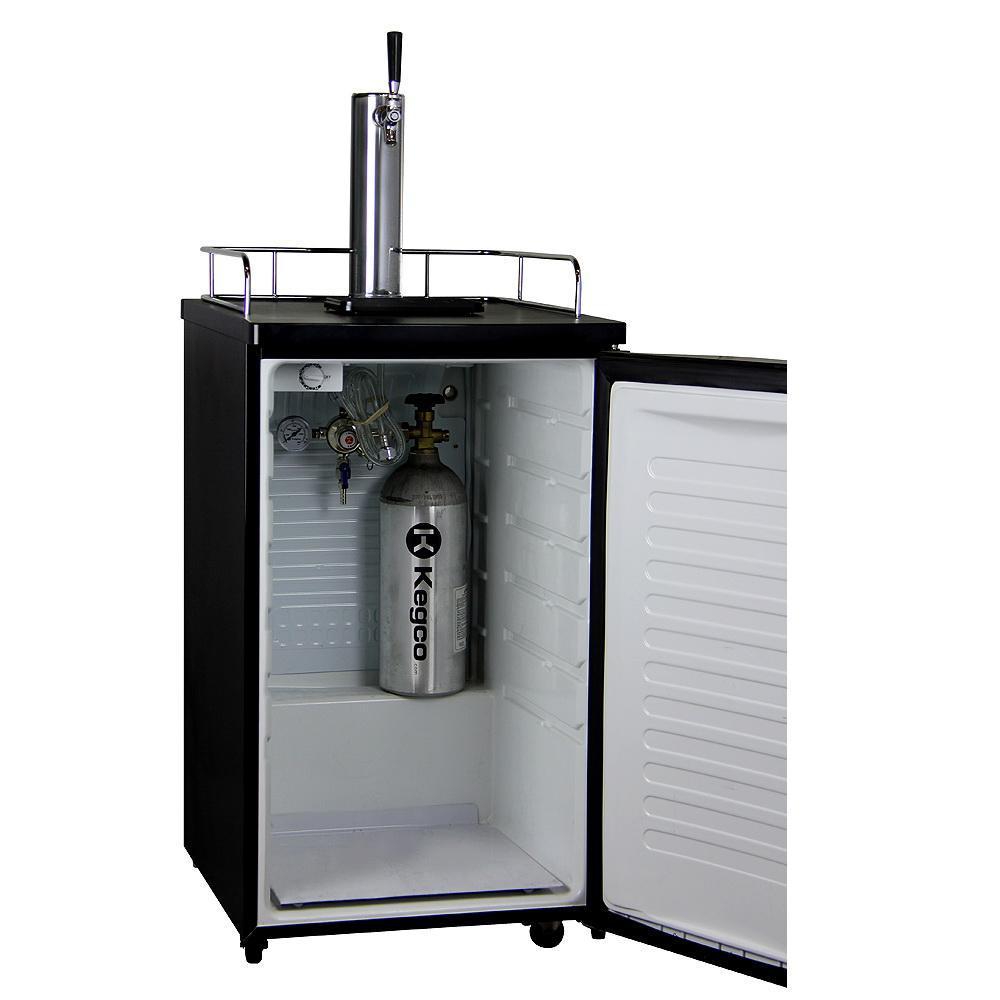 Kegco Javarator Cold-Brew Coffee Dispenser with Black Cabinet and Door