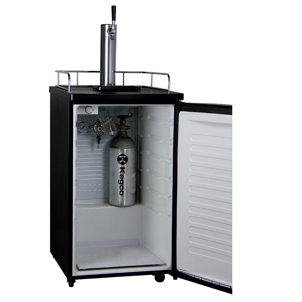 Kegco Kombucharator with Black Cabinet and Stainless Steel Door