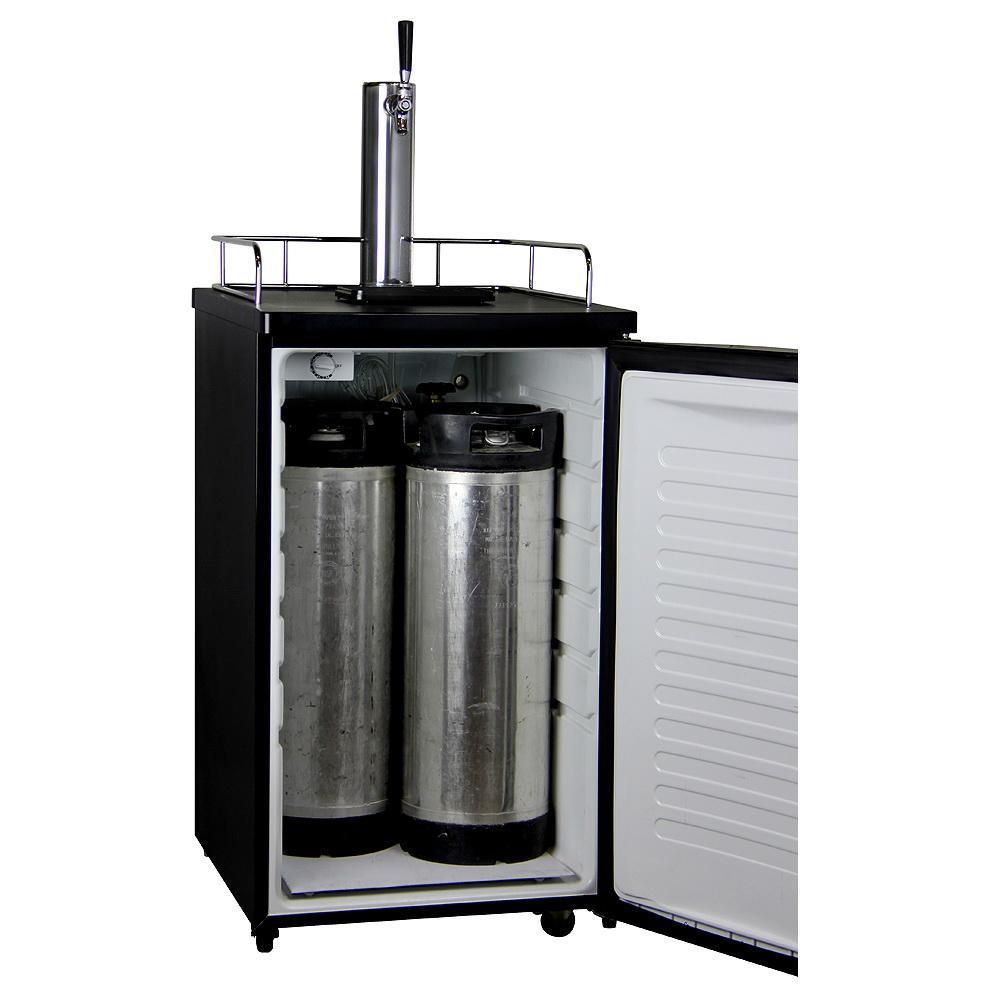 Kegco Javarator Cold-Brew Coffee Dispenser with Black Cabinet and Door