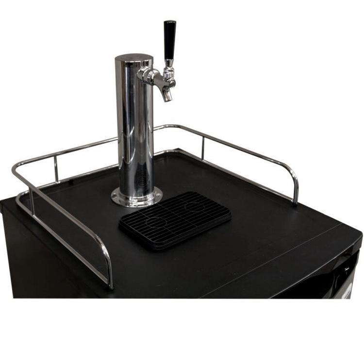 Kegco HomeBrew Kegerator with Black Cabinet and Black Door