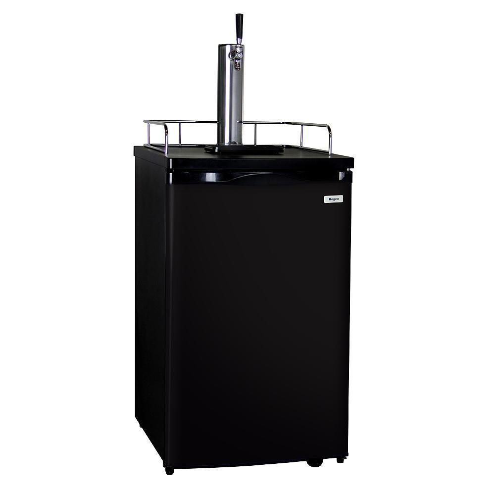 Kegco HomeBrew Kegerator with Black Cabinet and Black Door