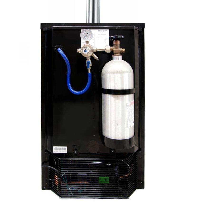 Kegco HomeBrew Kegerator with Black Cabinet and Black Door