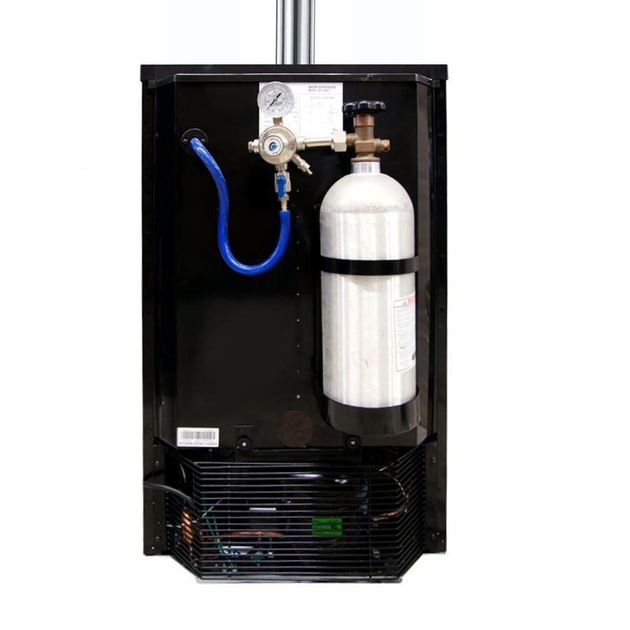 Kegco Home Brew Kegerator with Black Cabinet and Stainless Steel Door