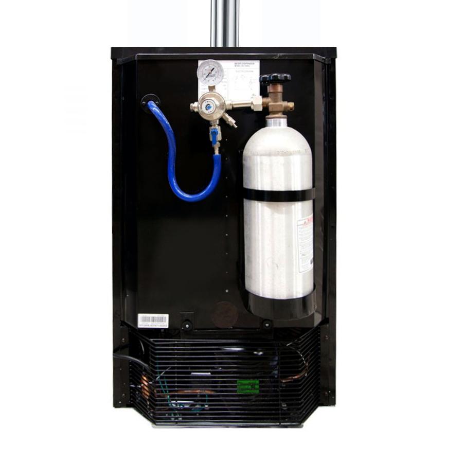 Kegco Home Brew Double-Faucet Kegerator with Black Cabinet and Door