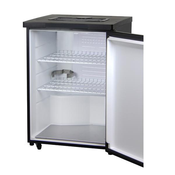 Single Keg Tap Faucet Beer Dispenser Kegerator - Black Cabinet with Stainless Steel Door