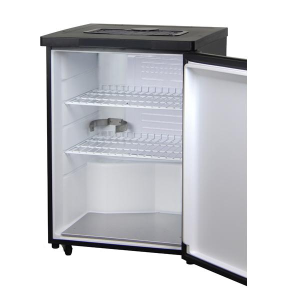 Dual Faucet Tap Kegerator - Black Cabinet with Matte Black Door