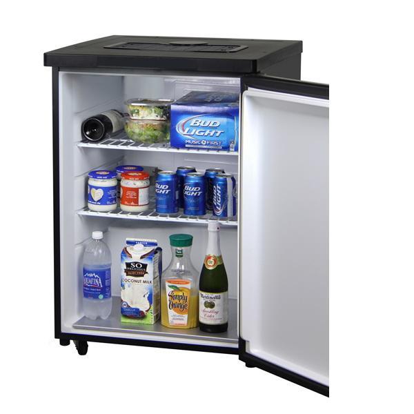 Kegco Kombucha Keg Cooler with Black Cabinet and Door