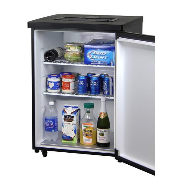 Single Keg Tap Faucet Beer Dispenser Kegerator - Black Cabinet with Stainless Steel Door