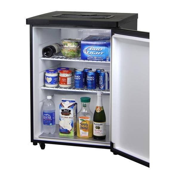 Dual Faucet Tap Kegerator - Black Cabinet with Matte Black Door