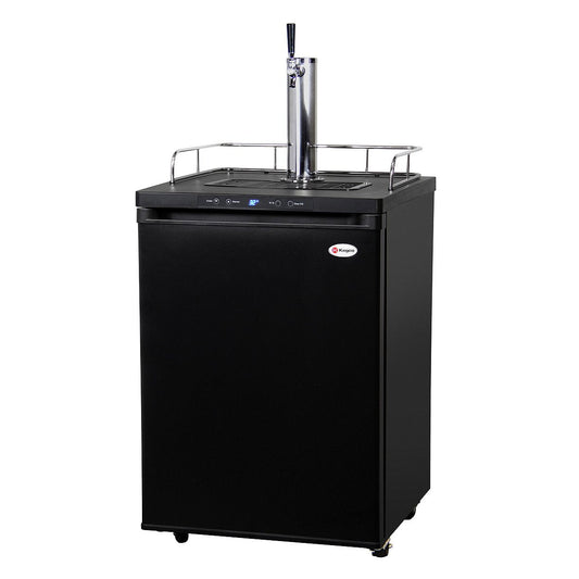 Kegco K309B-1NK Single Tap Beer Faucet Keg Dispenser with Digital Control - Black Cabinet with Matte Black Door