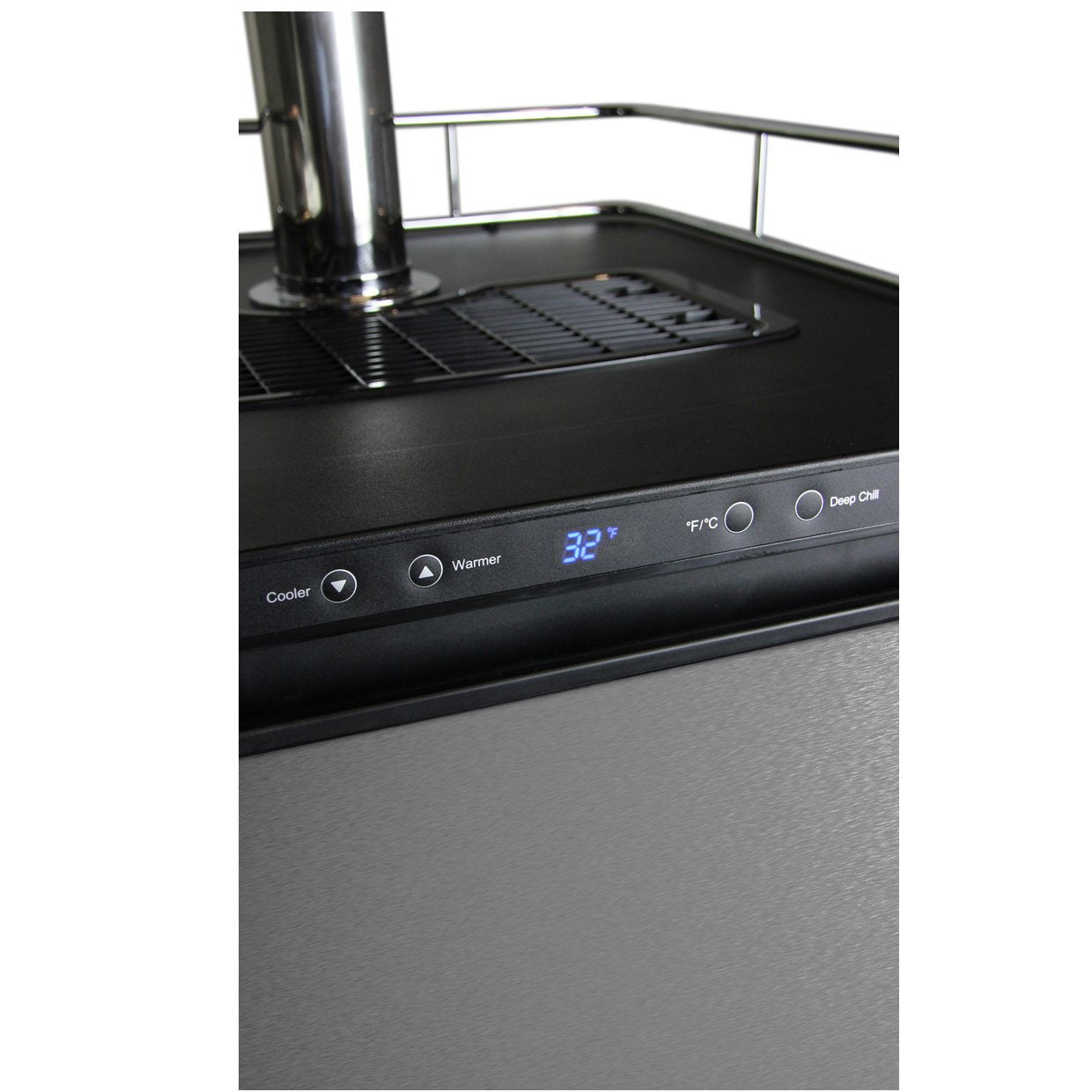 Kegco Full Size Single Tap Faucet Kegerator - Black Cabinet with Stainless Steel Door