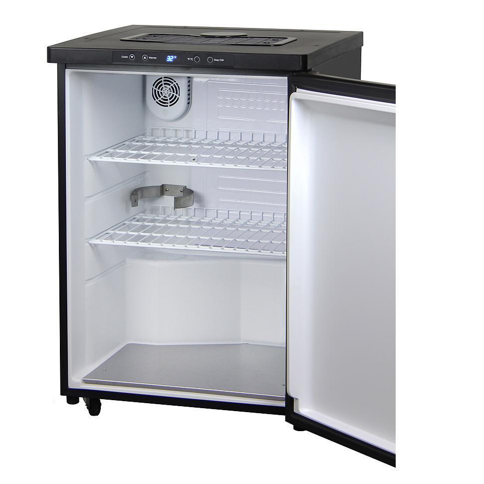 Kegco Triple Keg Tap Faucet Digital Kegerator - Black Matte Cabinet and Door