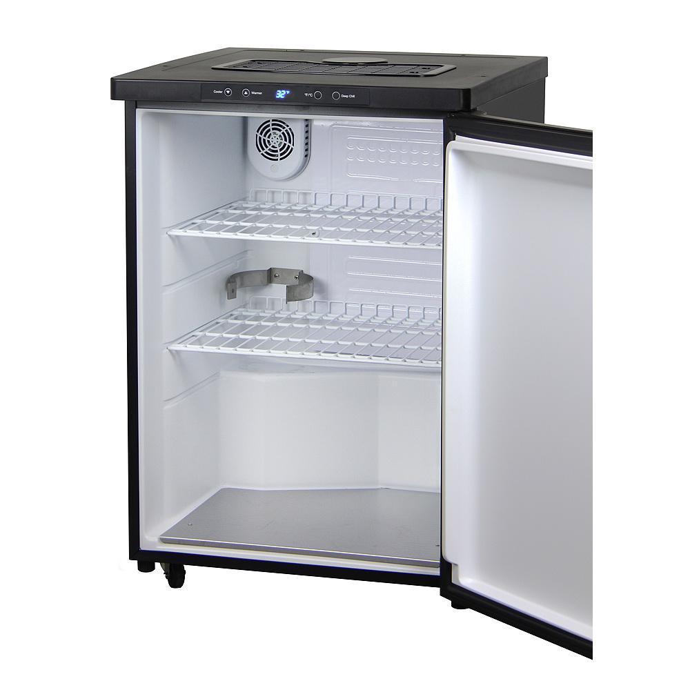 Kegco Digital Kombucha Keg Cooler - Black Cabinet with Stainless Steel Door