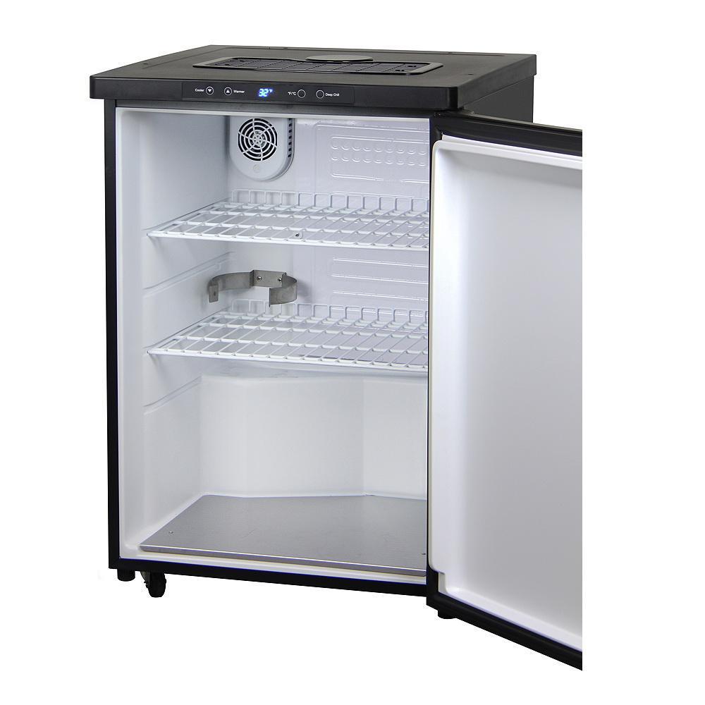 Kegco Three Keg Tap Faucet Digital Kegerator - Black Matte Cabinet and Stainless Steel Door