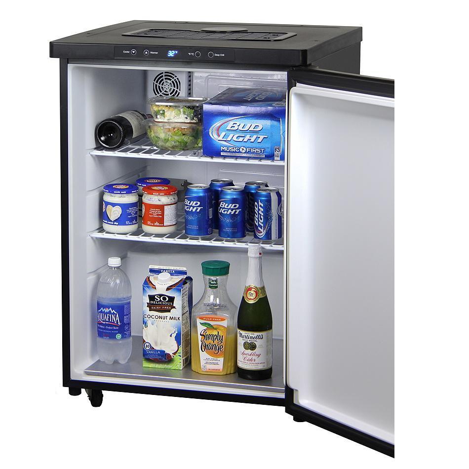 Kegco K309B-2NK Dual Tap Faucet Kegerator with Digital Temp Control - Black Matte Cabinet and Door