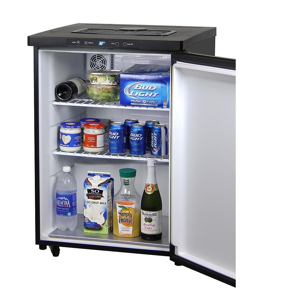 Kegco Digital Kombucha Keg Cooler - Black Cabinet with Black Stainless Steel Door
