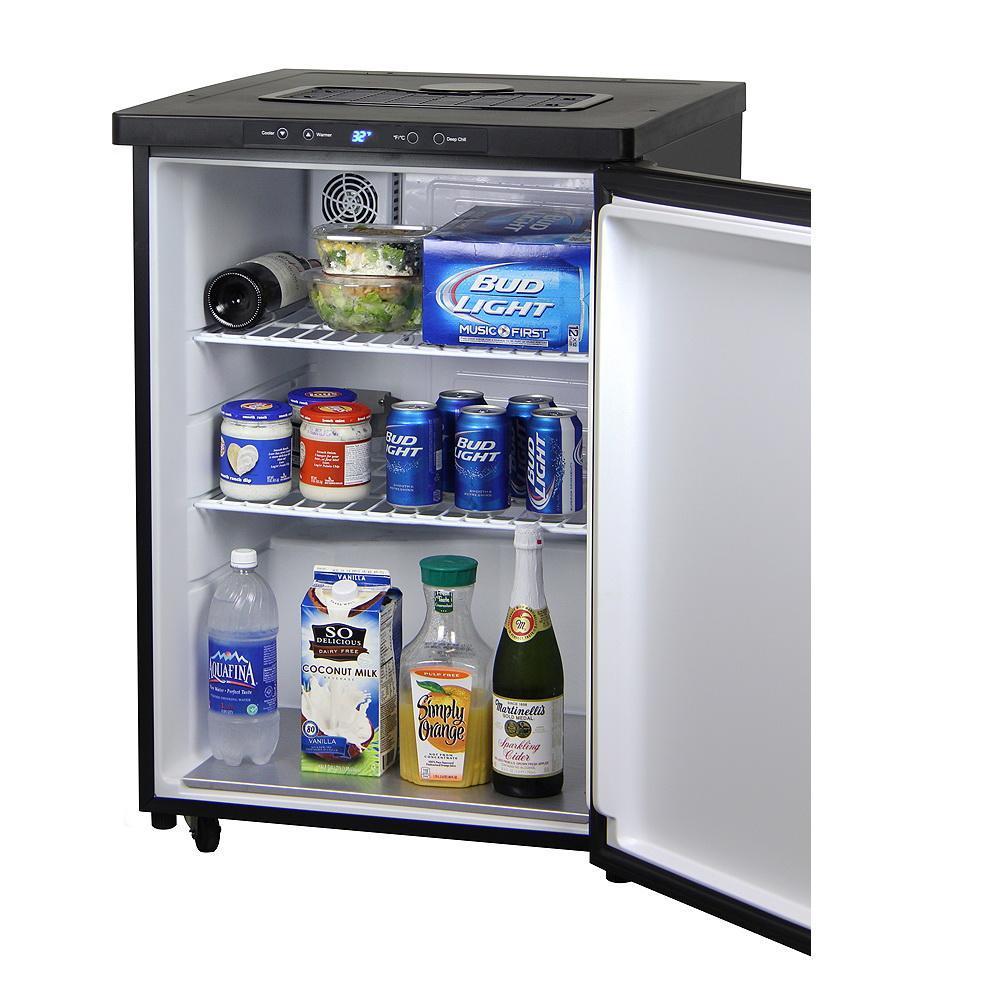 Kegco Digital Kombucha Keg Cooler - Black Cabinet with Stainless Steel Door
