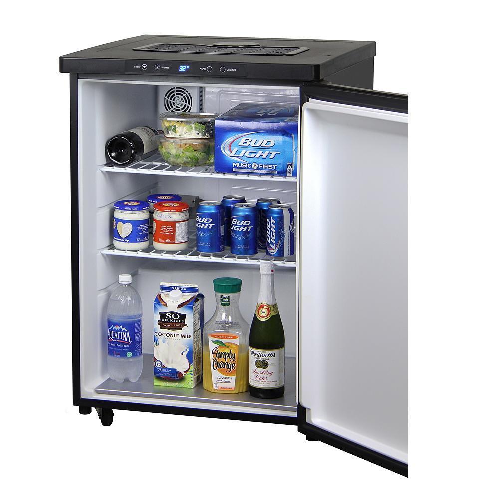 Kegco Full Size Single Tap Faucet Kegerator - Black Cabinet with Stainless Steel Door